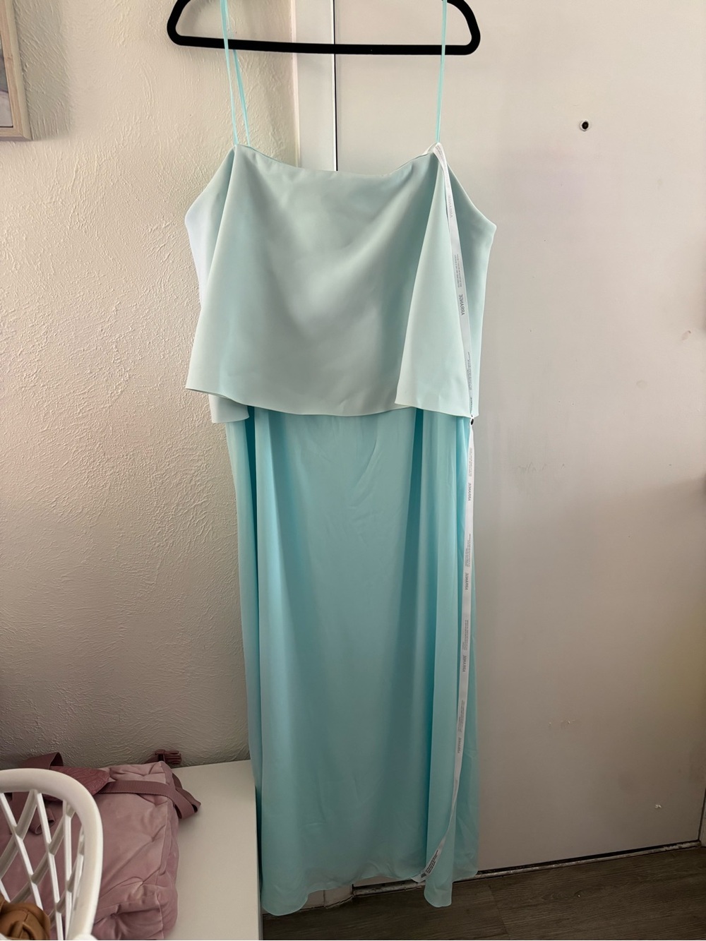 Arrange Light Aqua Spaghetti-Strap Maxi Dress